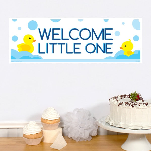 Little Ducky Baby Shower Tiny Banner, 8.5x11 Printable PDF Digital Download by Birthday Direct