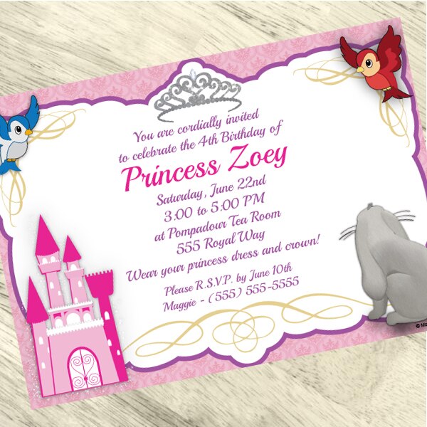 Birthday Direct's Princess in Training Party Custom Invitations