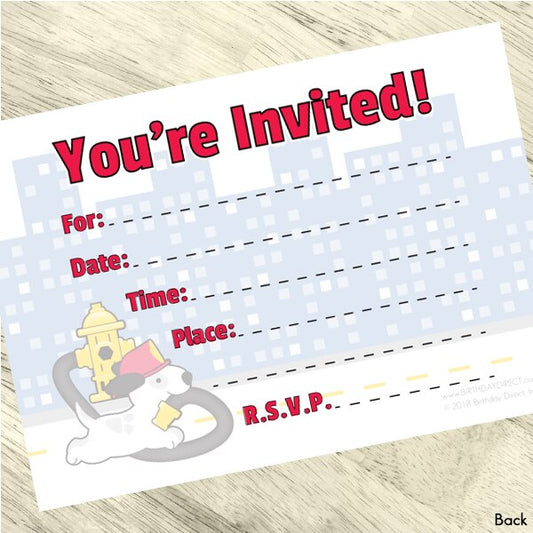 Birthday Direct's Fire Engine Party Invitations