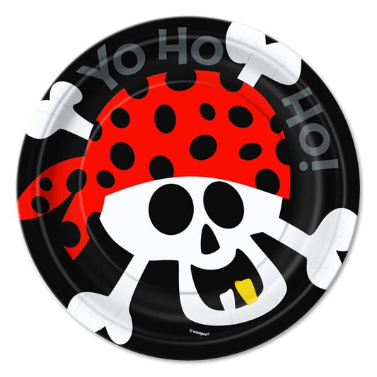 Pirate Party Dessert Plates, 7 inch, 8 count
