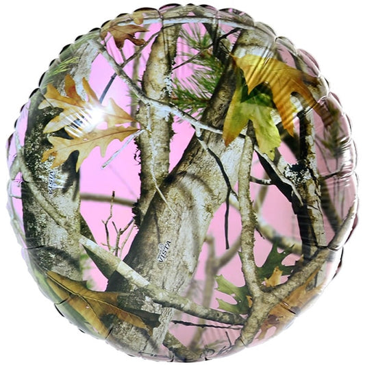 Camouflage Pink Party Foil Balloon, 18 inch, each