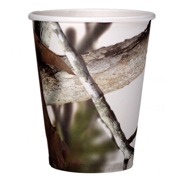 Camouflage White Party Cups, 12 oz, 8 ct