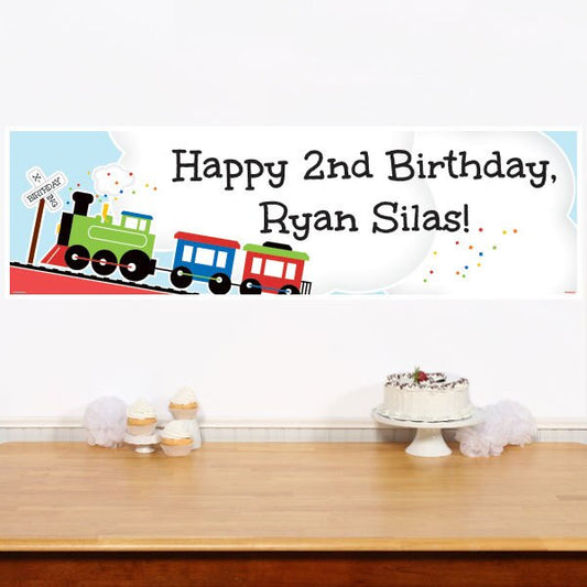 Birthday Direct's Little Train Party Custom Banner