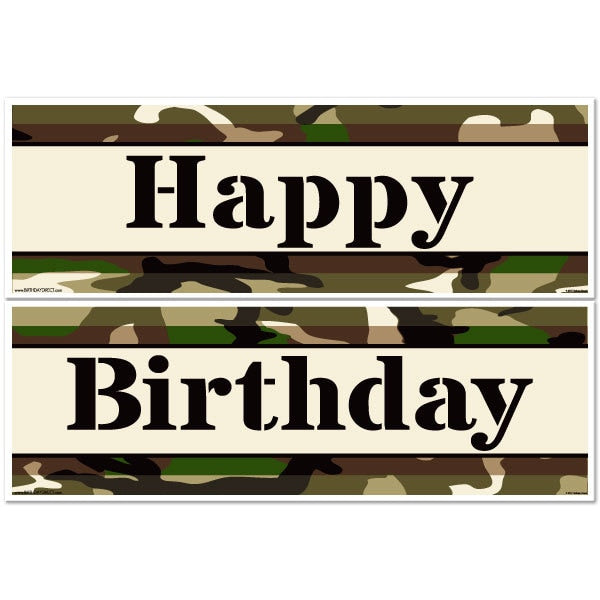 Birthday Direct's Camouflage Birthday Two Piece Banners