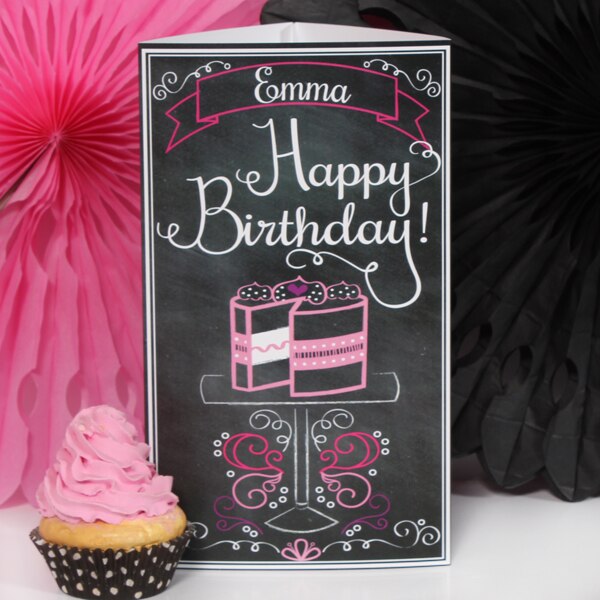 Birthday Direct's Chalkboard Birthday Custom Centerpiece