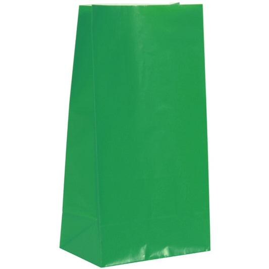 Paper Favor Bags Emerald Green, set, set of 12