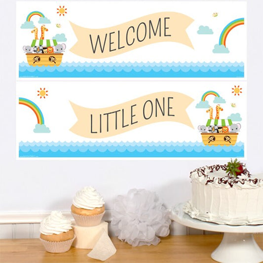 Birthday Direct's Noah's Ark Baby Shower Two Piece Banners