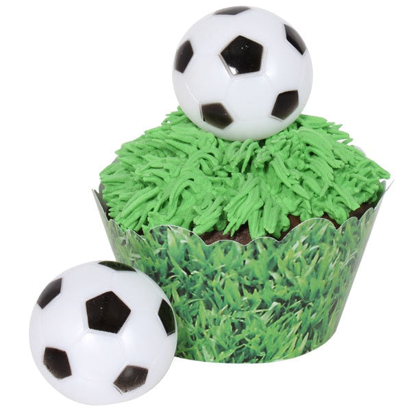 Soccer Party Cupcake and Favor Rings, decor, set of 24