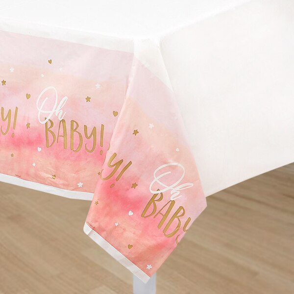 Oh Baby Pink Table Cover, 54 x 102 inch
