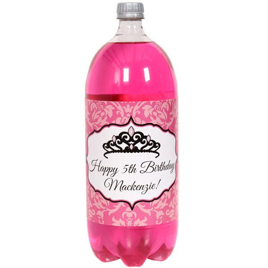 Birthday Direct's Princess Royal Party Custom Bottle Labels