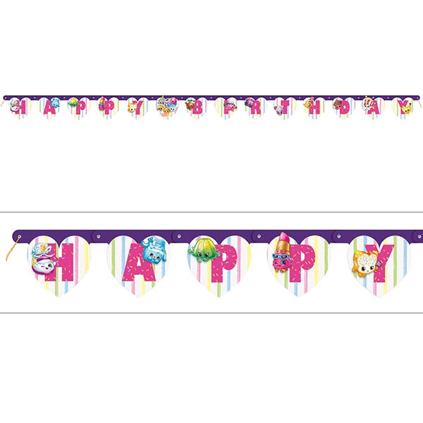 Shopkins Party Heart Jointed Banner, 6 feet, each