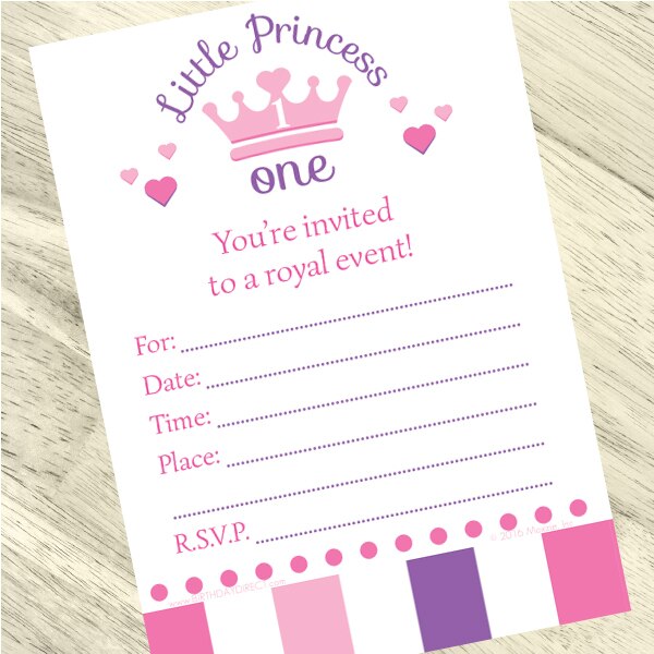 Birthday Direct's Little Princess 1st Birthday Invitations