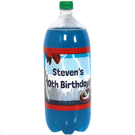 Birthday Direct's Avenging Super Hero Party Custom Bottle Labels