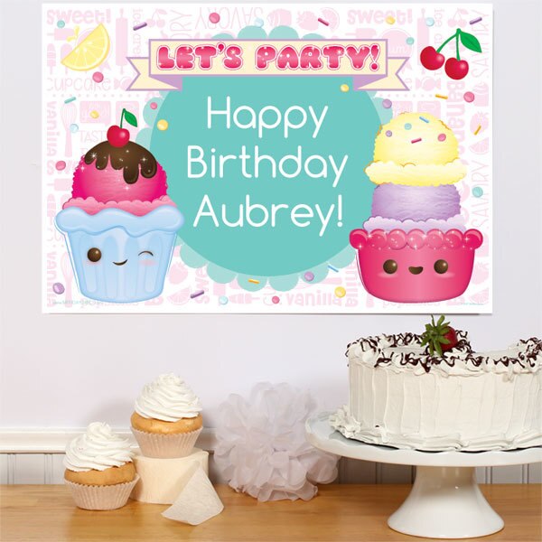 Birthday Direct's Ice Cream Smiles Party Custom Sign