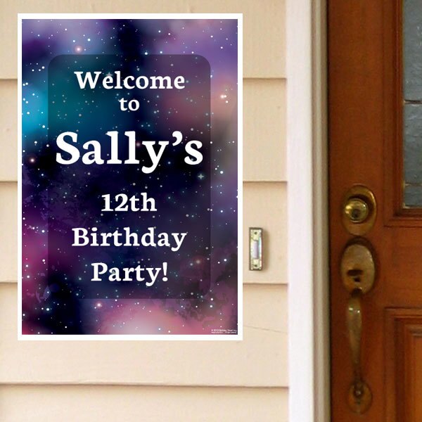 Birthday Direct's Galaxy Party Custom Door Greeter