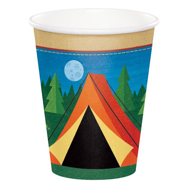 Camping Party Cups, 9 ounce, 8 count