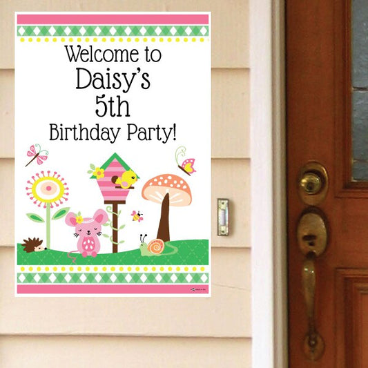 Birthday Direct's Little Garden Party Custom Door Greeter