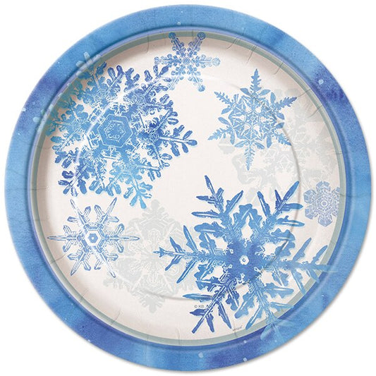 Snowflake Dinner Plates, 9 inch, 8 count