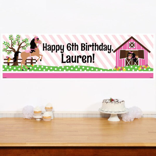 Birthday Direct's Playful Pony Party Custom Banner