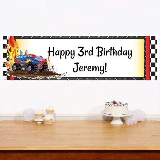 Birthday Direct's Monster Truck Party Custom Banner