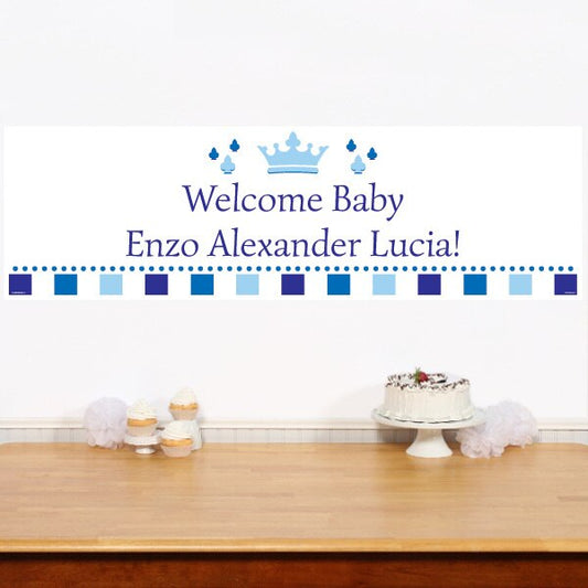Birthday Direct's Little Prince Baby Shower Custom Banner
