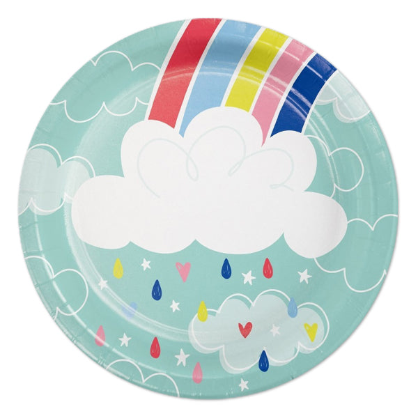 Over the Rainbow Pastel Dessert Plates, 7 inch, 8 count
