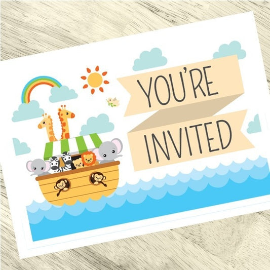 Birthday Direct's Noah's Ark Baby Shower Invitations