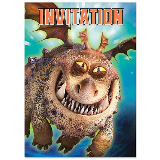 How to Train Your Dragon 3 Invitations, Fill In with Envelopes, 5 x 4 inch, 8 count