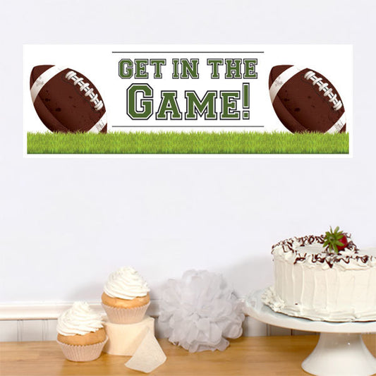 Football Party Tiny Banner, 8.5x11 Printable PDF Digital Download by Birthday Direct