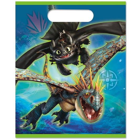 How to Train Your Dragon 3 Loot Bags, 7 x 9 inch, 8 count
