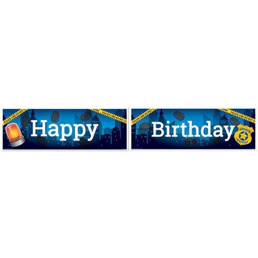 Birthday Direct's Police Birthday Two Piece Banners