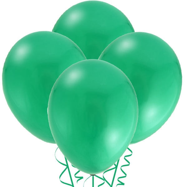 Green Latex Balloons, Deep Jade, 12 inch, set of 15
