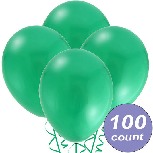 Latex Balloons Deep Jade Green, Pioneer, 12 inch, set of 100