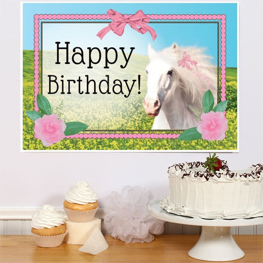 Horse Style Birthday Sign, 8.5x11 Printable PDF Digital Download by Birthday Direct