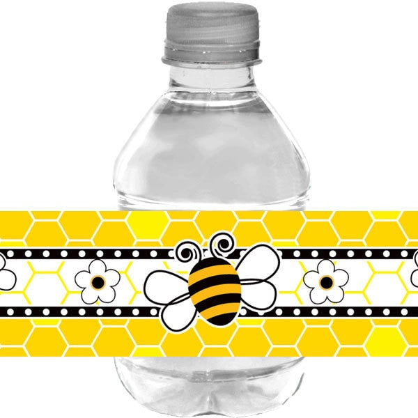 Birthday Direct's Bumble Bee Party Water Bottle Labels