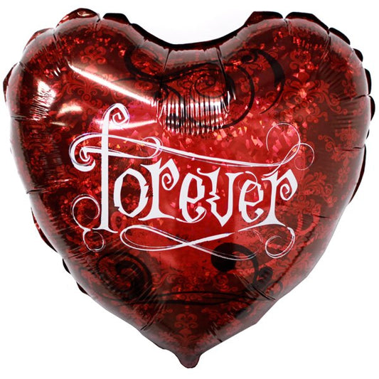 Valentine Forever Heart Foil Balloon, 18 inch, each