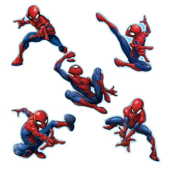 Spider-Man Shaped Stickers, 2.5 inch, 30 count