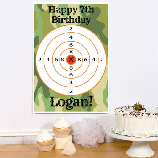 Birthday Direct's Camouflage Target Party Custom Sign