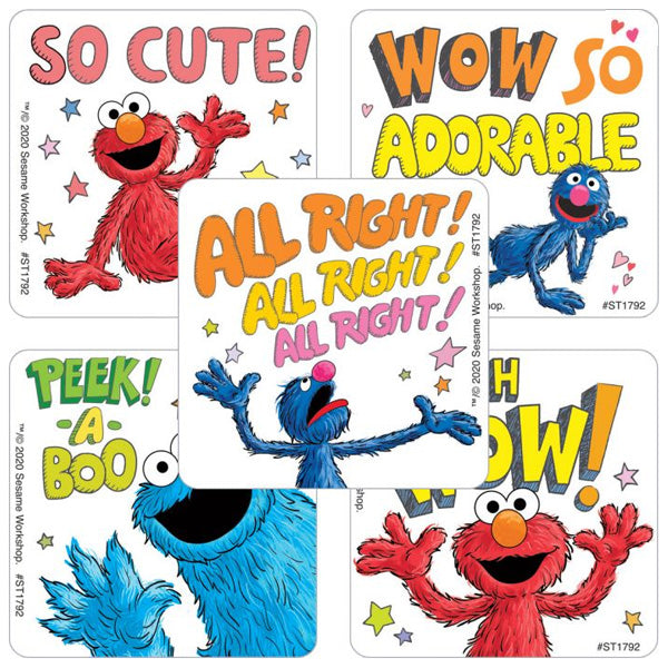 Sesame Street Monsters Stickers, 2.5 inch, 30 count