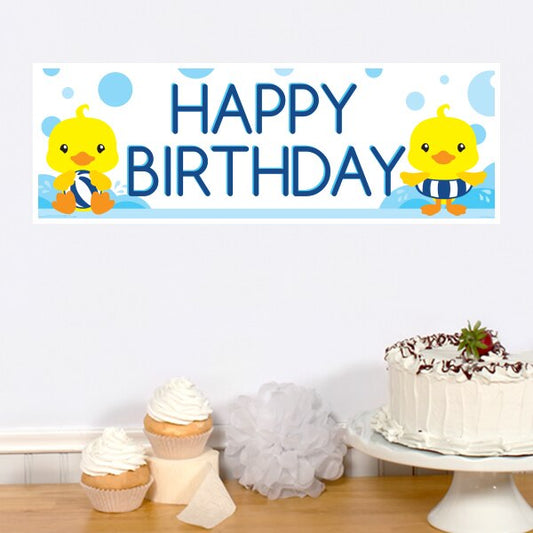 Little Ducky Birthday Tiny Banner, 8.5x11 Printable PDF Digital Download by Birthday Direct