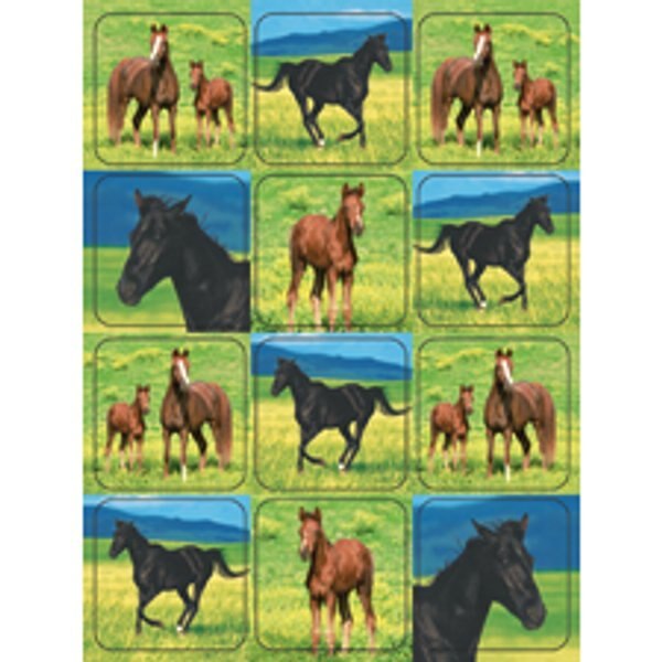 Horse and Pony Party Stickers, set, 4 count