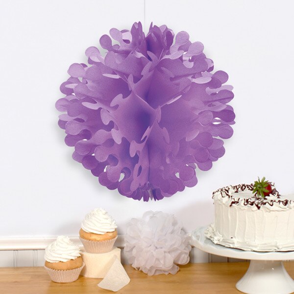 Pretty Purple Flutter Ball Decoration, 12 inch, each