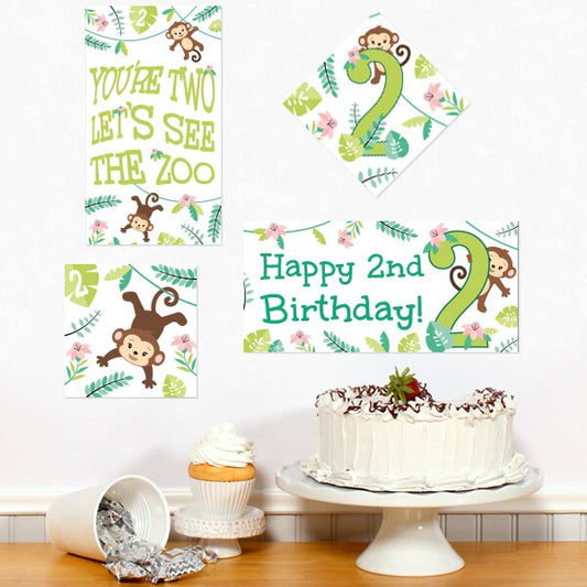 Birthday Direct's Little Monkey 2nd Birthday Sign Cutouts