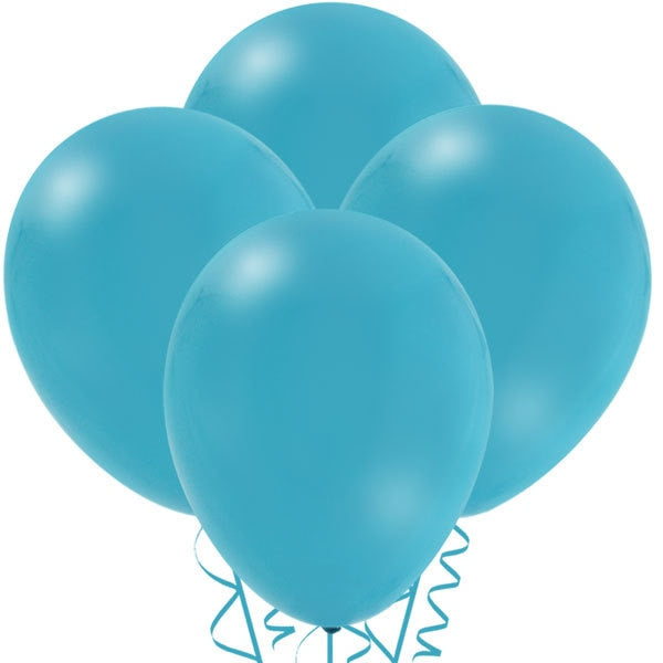 Aqua Blue Latex Balloons, Island Blue, 12 inch, set of 15