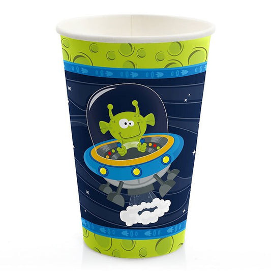 Alien Birthday Cups, 12 ounce, 8 count