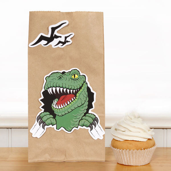 Dinosaur Prehistoric Party Favor Bag DIY Kit, 12, bags, 2 activity sheets, , 12 bags