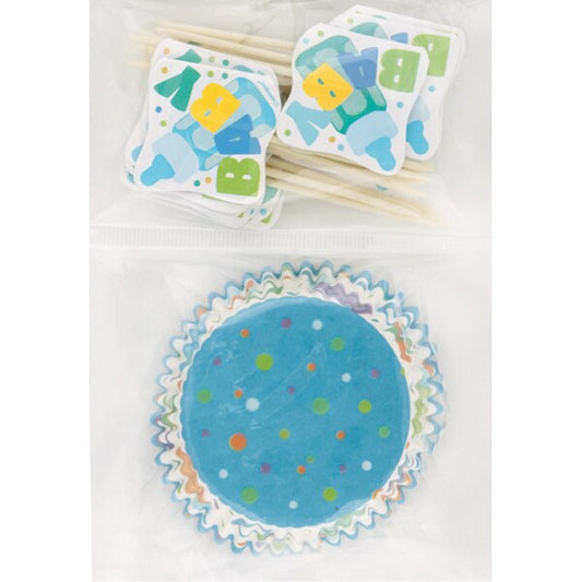 Baby Boy Blue Cupcake Kit 24 count
