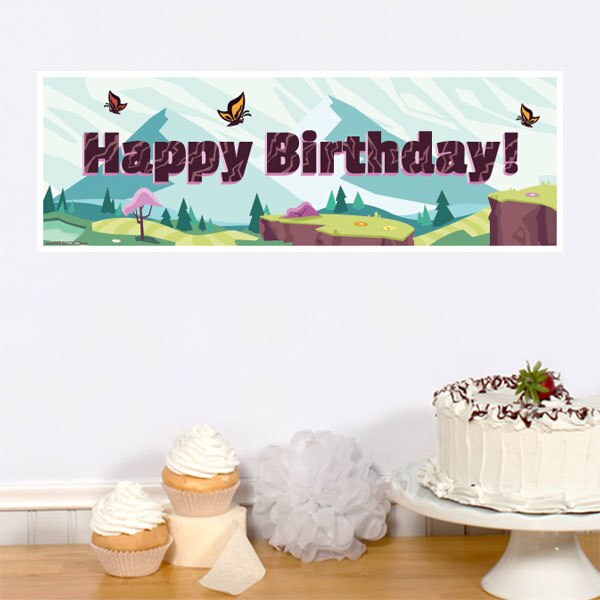 Wild Adventure Birthday Tiny Banner, 8.5x11 Printable PDF Digital Download by Birthday Direct
