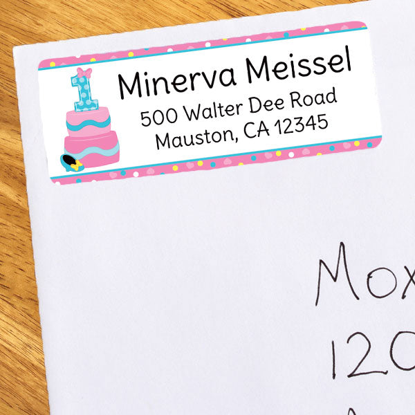 Birthday Direct's Dress Up Mouse 1st Birthday Address Labels