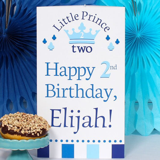 Birthday Direct's Little Prince 2nd Birthday Custom Centerpiece